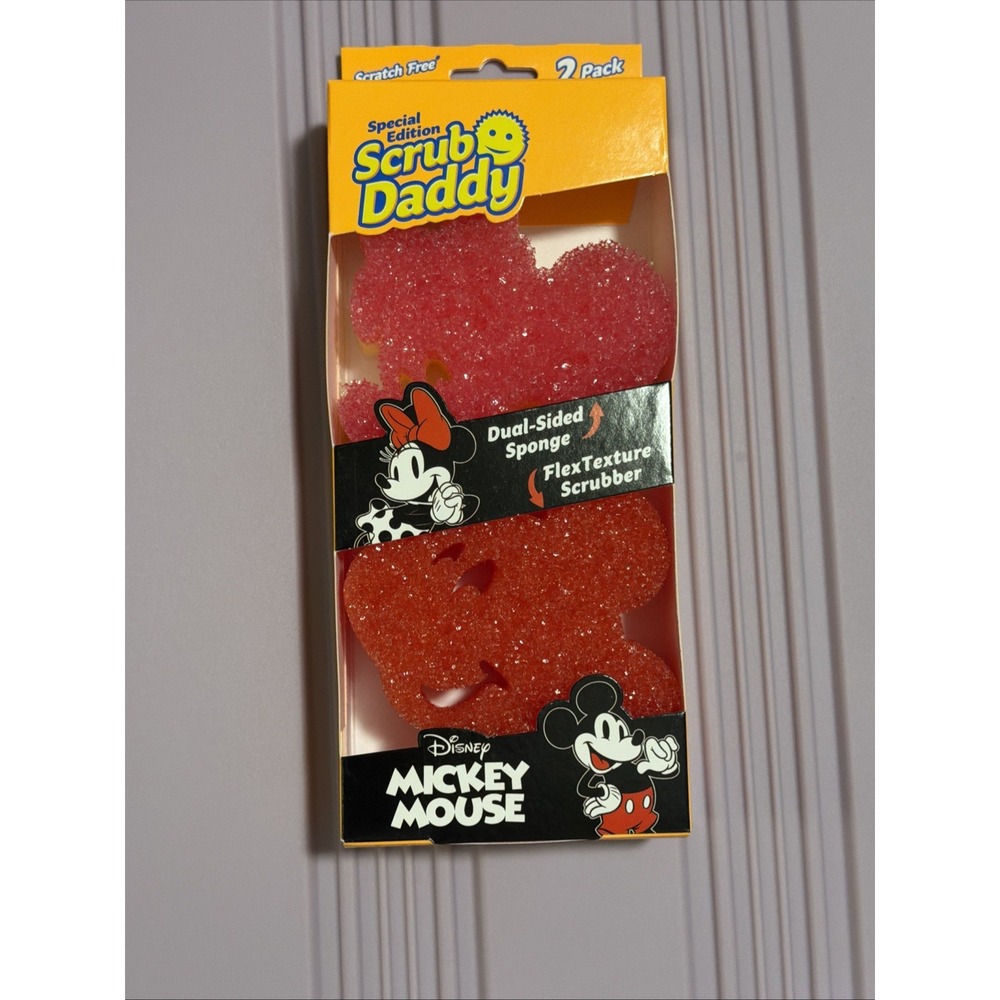 Scrub Daddy Disney Mickey Mouse Sponge 2 Pack Scratch Free Dishwasher Safe
